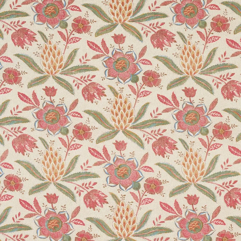 Schumacher 180250 Lafayette Botanical Document fabric swatch