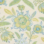 Schumacher 180253 Lafayette Botanical Moss fabric swatch