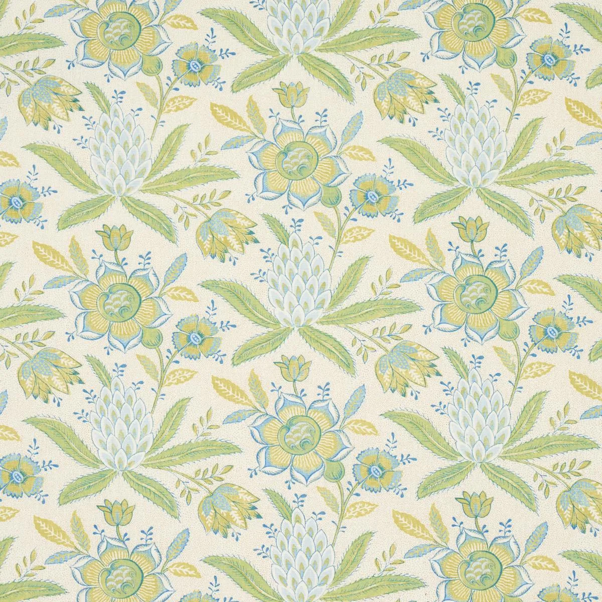 Schumacher 180253 Lafayette Botanical Moss fabric swatch