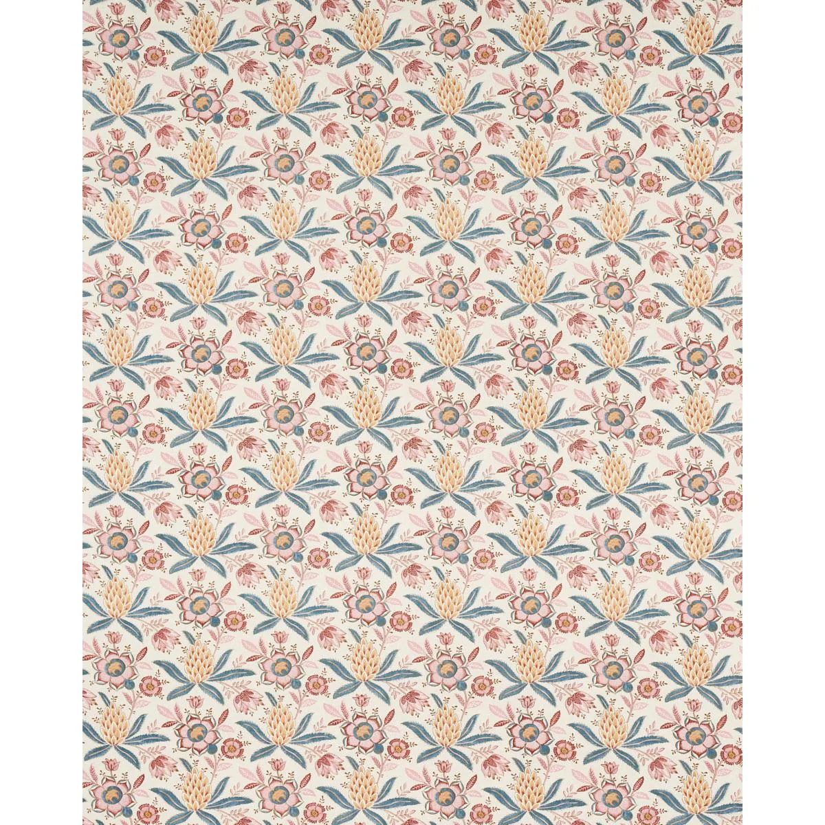 Schumacher 180252 Lafayette Botanical Rosso Antico fabric swatch
