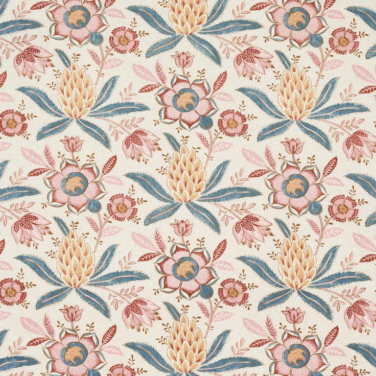 Schumacher 180252 Lafayette Botanical Rosso Antico fabric swatch