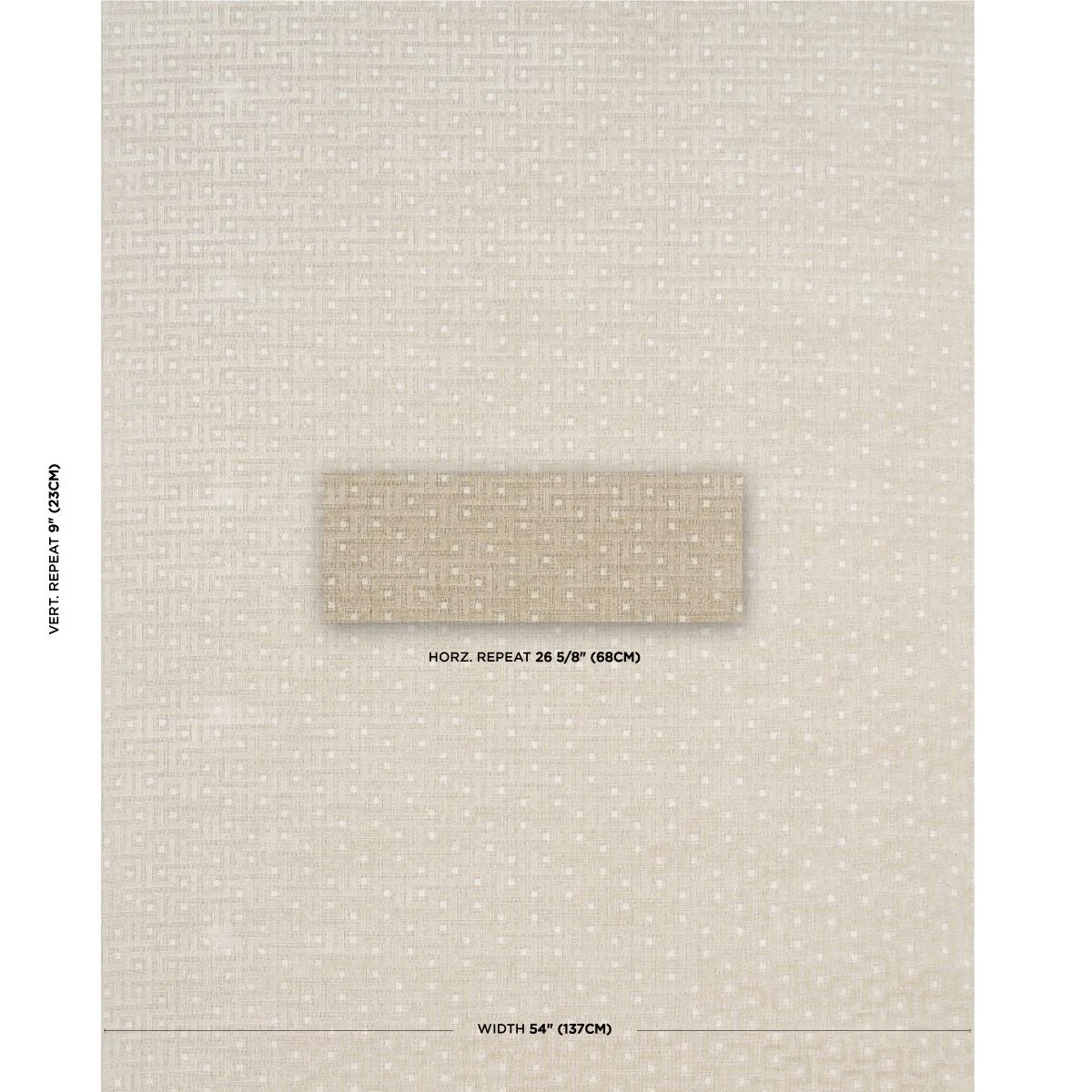 Schumacher 83290 Lalano Linen Velvet Natural fabric swatch