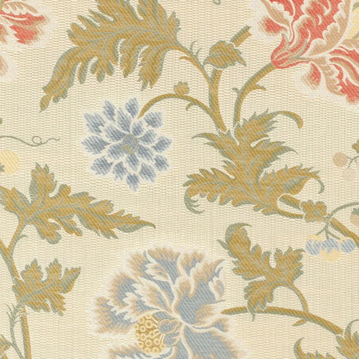 Schumacher 62192 Lampasso Flori Berry fabric swatch