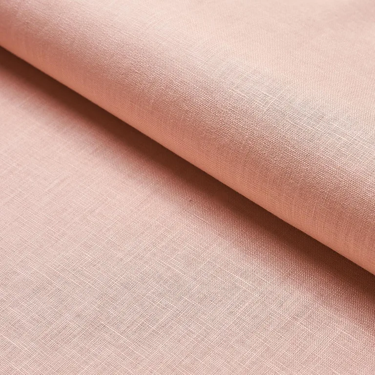 Schumacher 82682 Lange Glazed Linen Blush fabric swatch