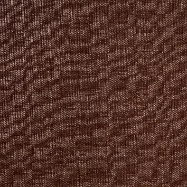 Schumacher 69369 Lange Glazed Linen Brown fabric swatch