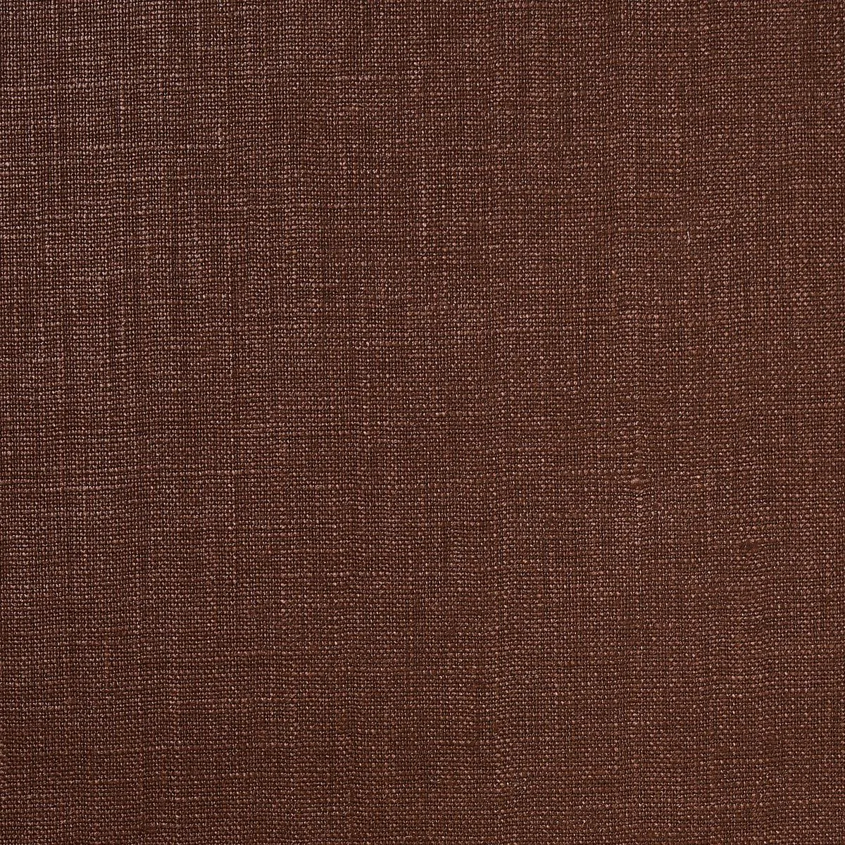 Schumacher 69369 Lange Glazed Linen Brown fabric swatch
