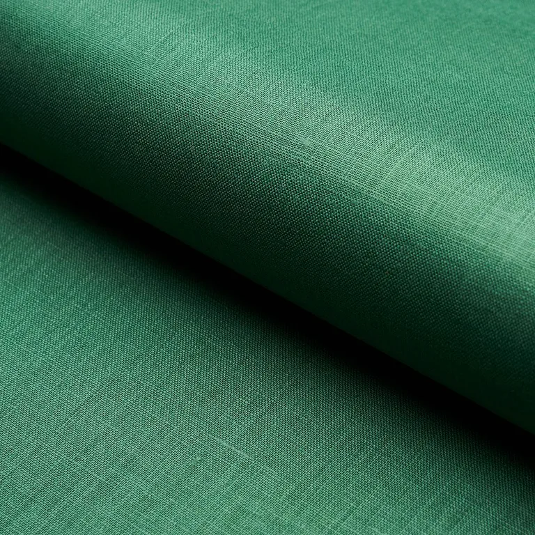 Schumacher 82687 Lange Glazed Linen Emerald fabric swatch