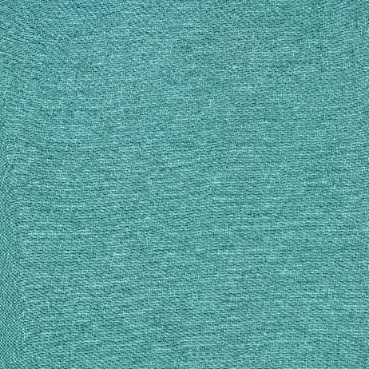 Schumacher 82686 Lange Glazed Linen Peacock fabric swatch