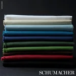 Schumacher 69349 Lange Glazed Linen Sky fabric swatch