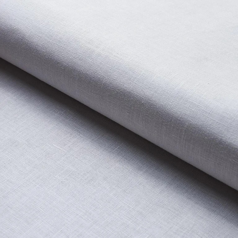 Schumacher 82683 Lange Glazed Linen Soft Grey fabric swatch