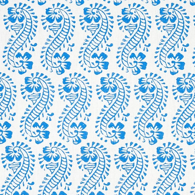 Schumacher 179180 Lani Blue fabric swatch