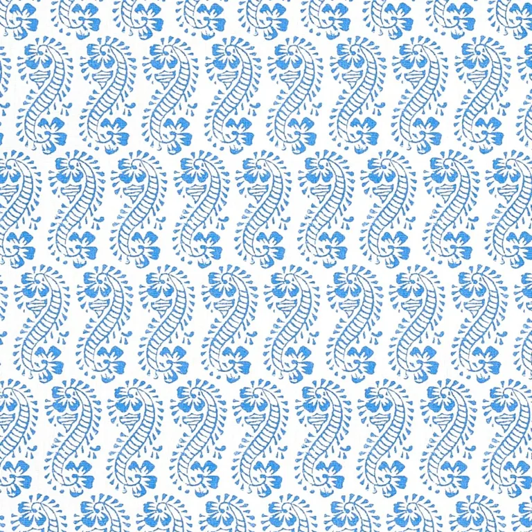 Schumacher 179180 Lani Blue fabric swatch