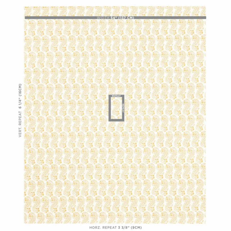 Schumacher 179181 Lani Gold fabric swatch