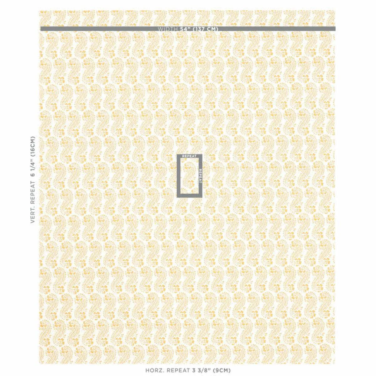 Schumacher 179181 Lani Gold fabric swatch