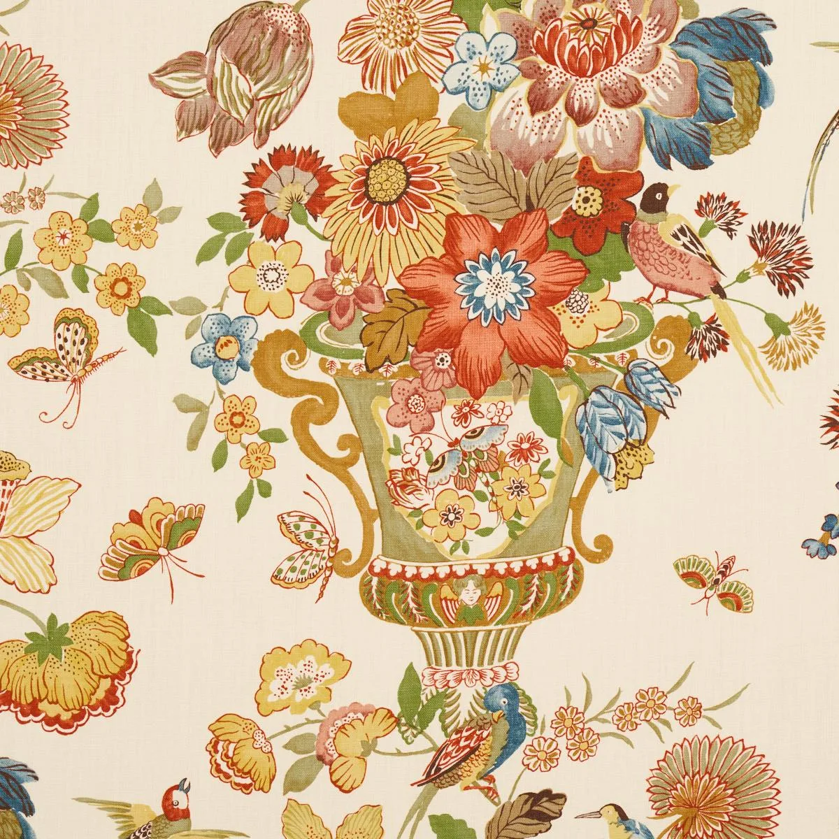 Schumacher 173070 Lansdale Bouquet Spring fabric swatch