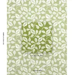 Schumacher 180991 Lanzadera Vine Indoor/Outdoor Honeydew fabric swatch