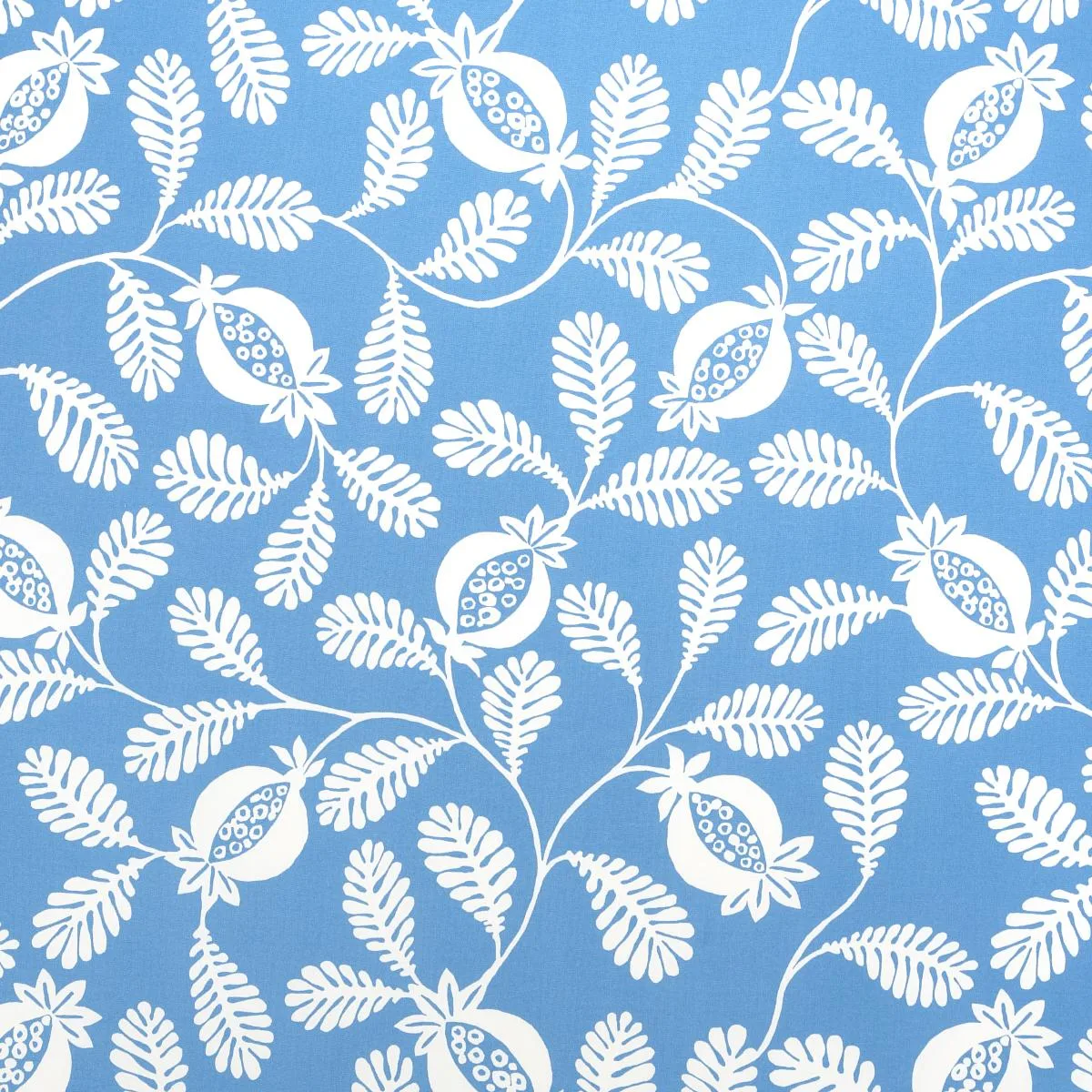 Schumacher 180990 Lanzadera Vine Indoor/Outdoor Ocean fabric swatch