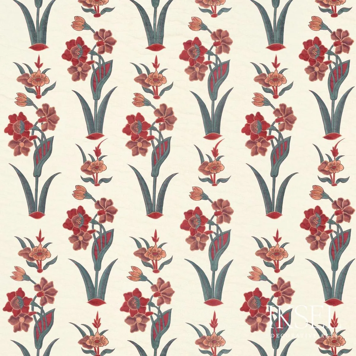 Schumacher RF304CS01 Large Boteh Original fabric swatch