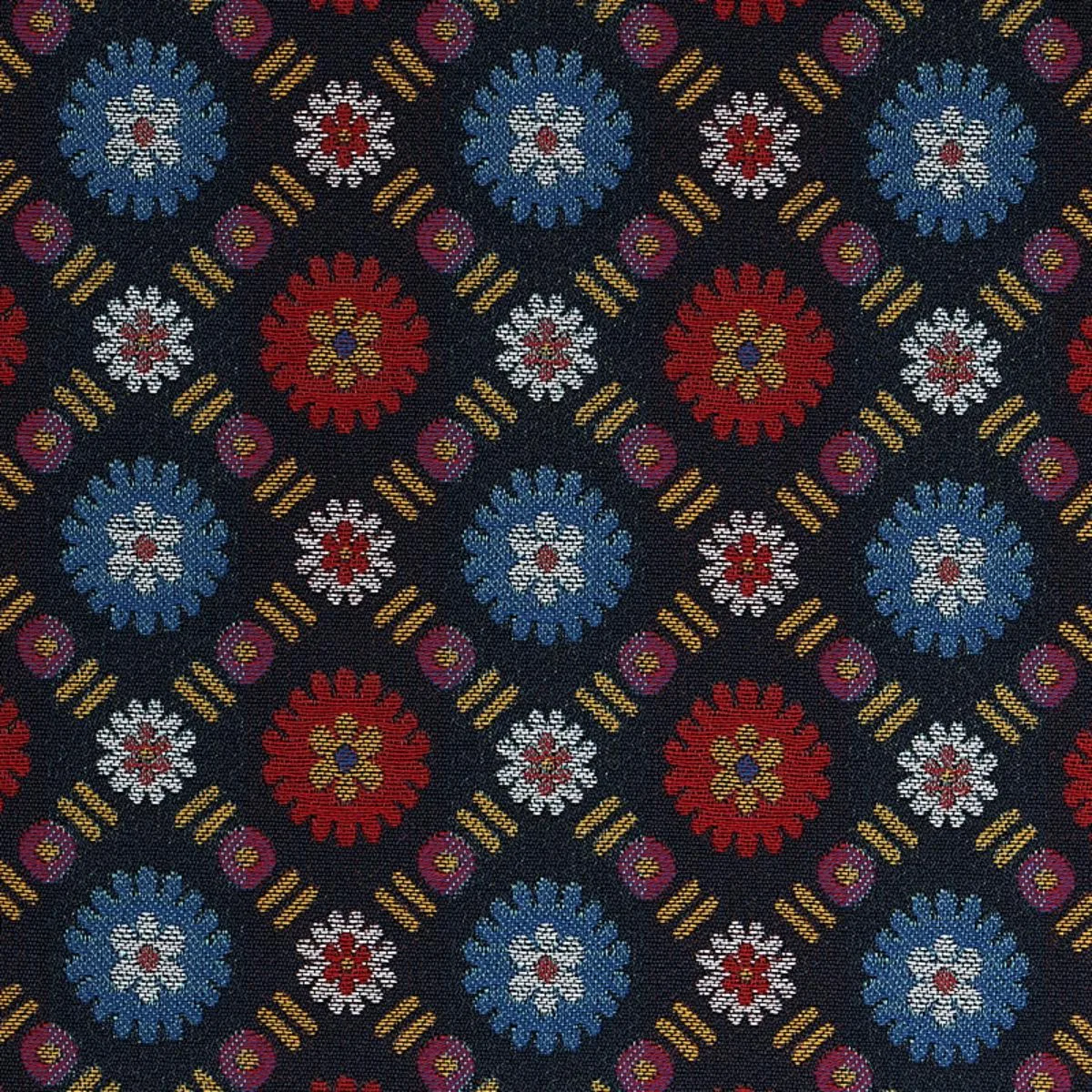 Schumacher 80770 Larissa Navy fabric swatch