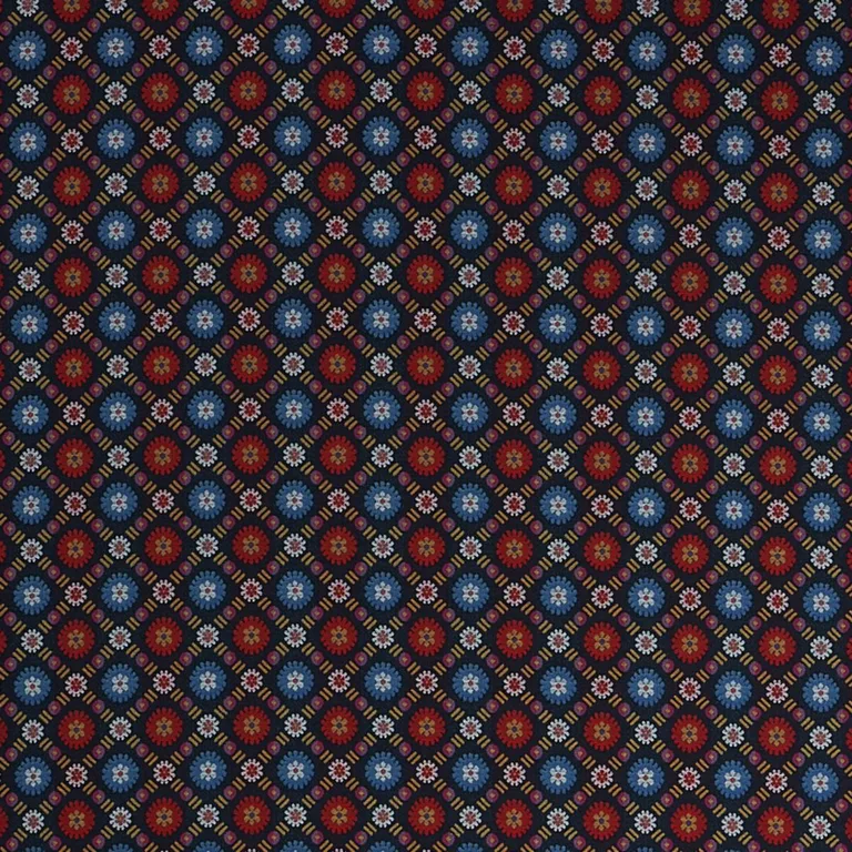 Schumacher 80770 Larissa Navy fabric swatch