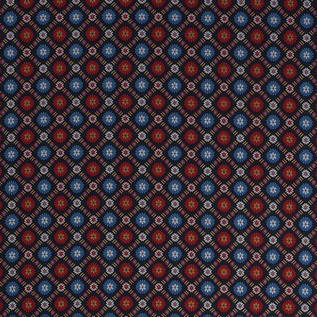 Schumacher 80770 Larissa Navy fabric swatch