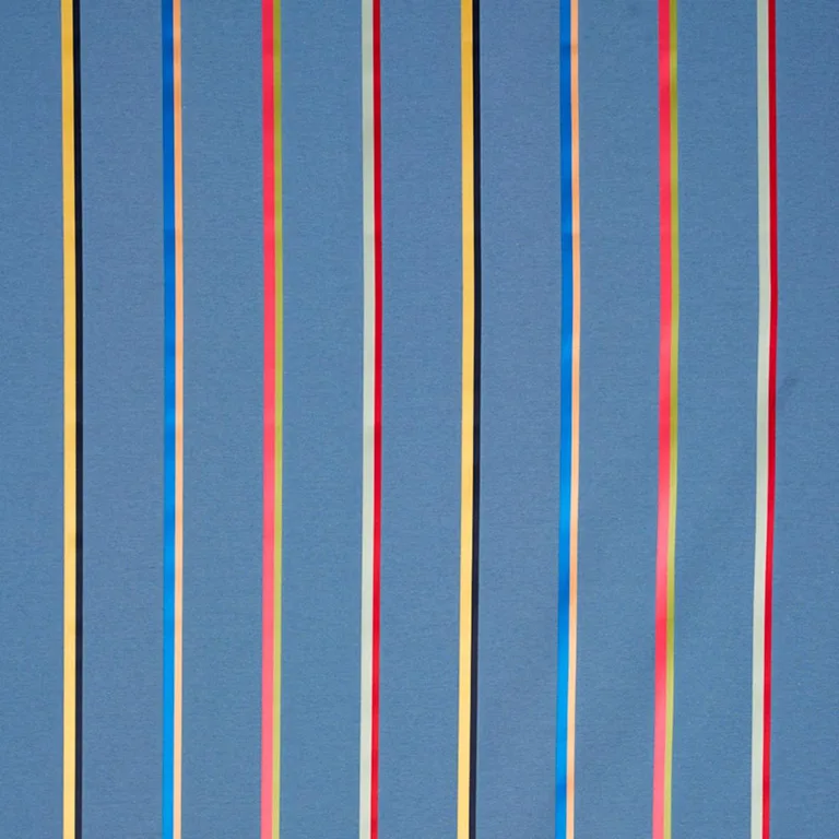 Schumacher 79560 Larivey Stripe Slate fabric swatch