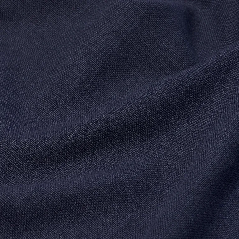 Schumacher 84492 Lars Rustic Linen Navy fabric swatch