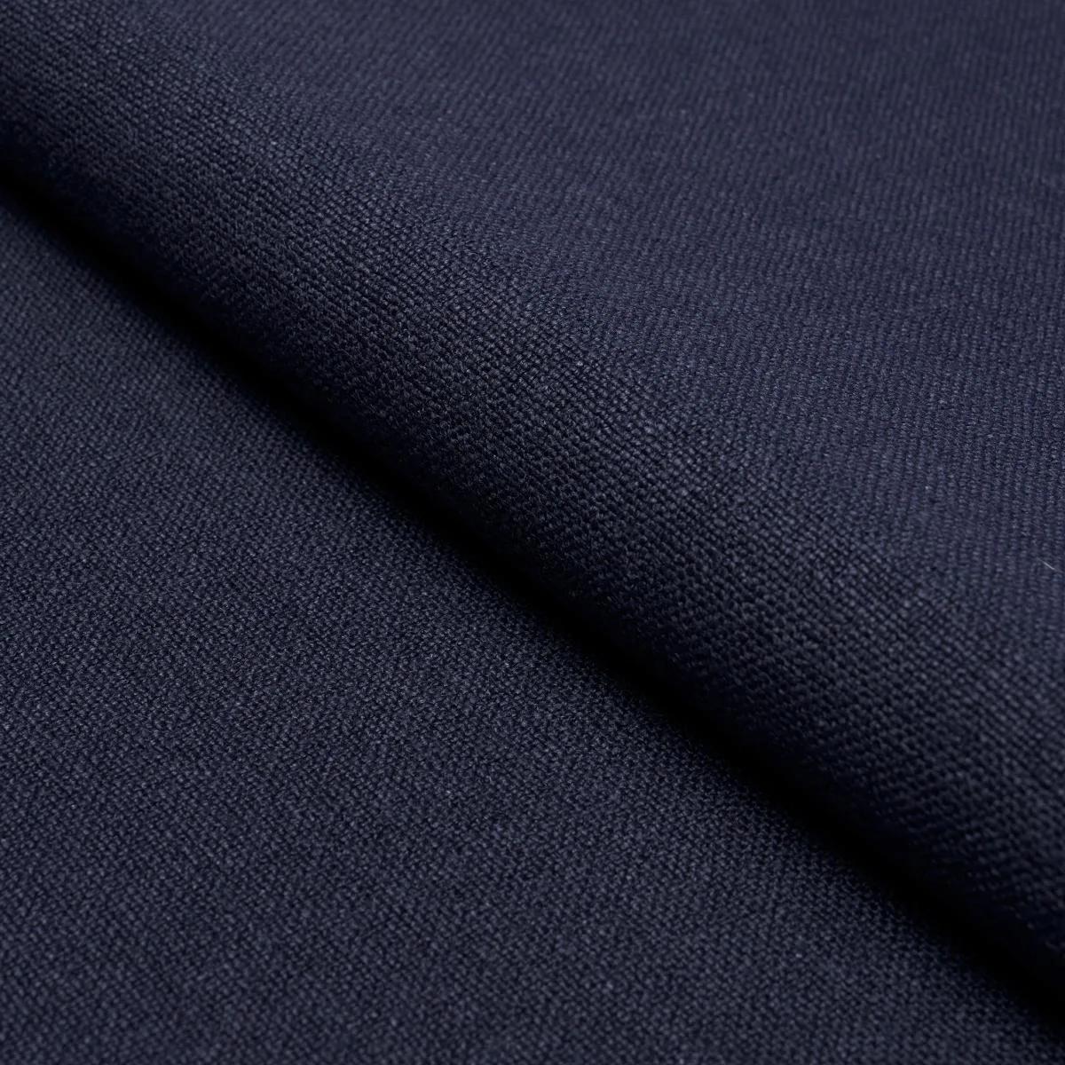 Schumacher 84492 Lars Rustic Linen Navy fabric swatch