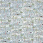 Schumacher 81961 Las Colinas Scenic Tapestry Blue fabric swatch