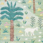 Schumacher 81960 Las Colinas Scenic Tapestry Green fabric swatch
