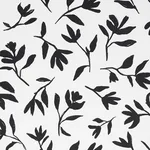 Schumacher 180011 Laurel Black fabric swatch