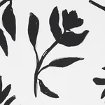 Schumacher 180011 Laurel Black fabric swatch