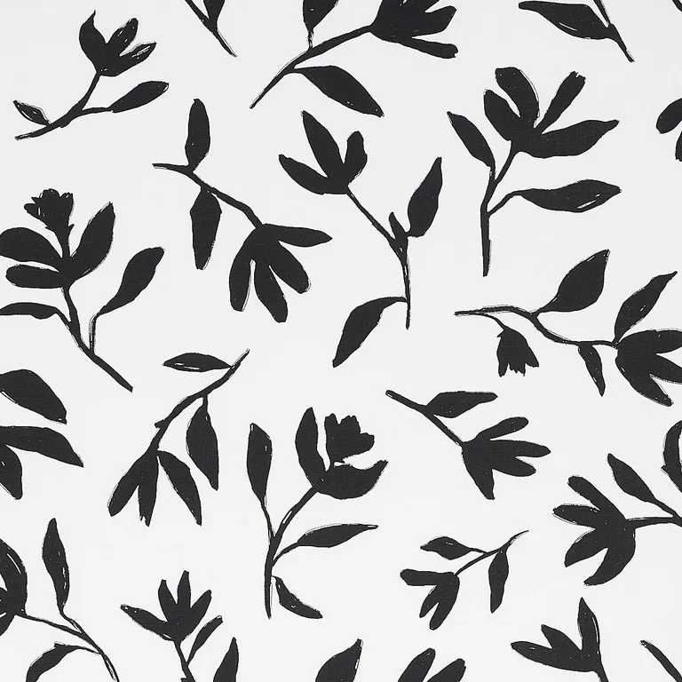 Schumacher 180011 Laurel Black fabric swatch