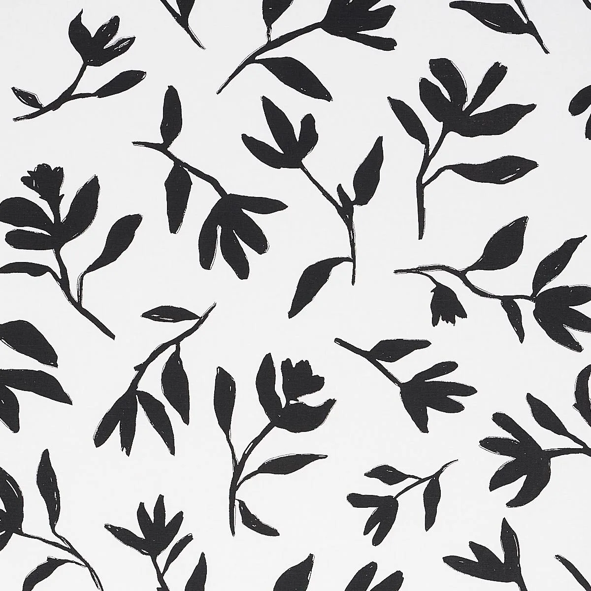 Schumacher 180011 Laurel Black fabric swatch