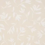 Schumacher 180012 Laurel White On Unbleached fabric swatch