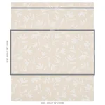 Schumacher 180012 Laurel White On Unbleached fabric swatch