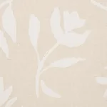 Schumacher 180012 Laurel White On Unbleached fabric swatch