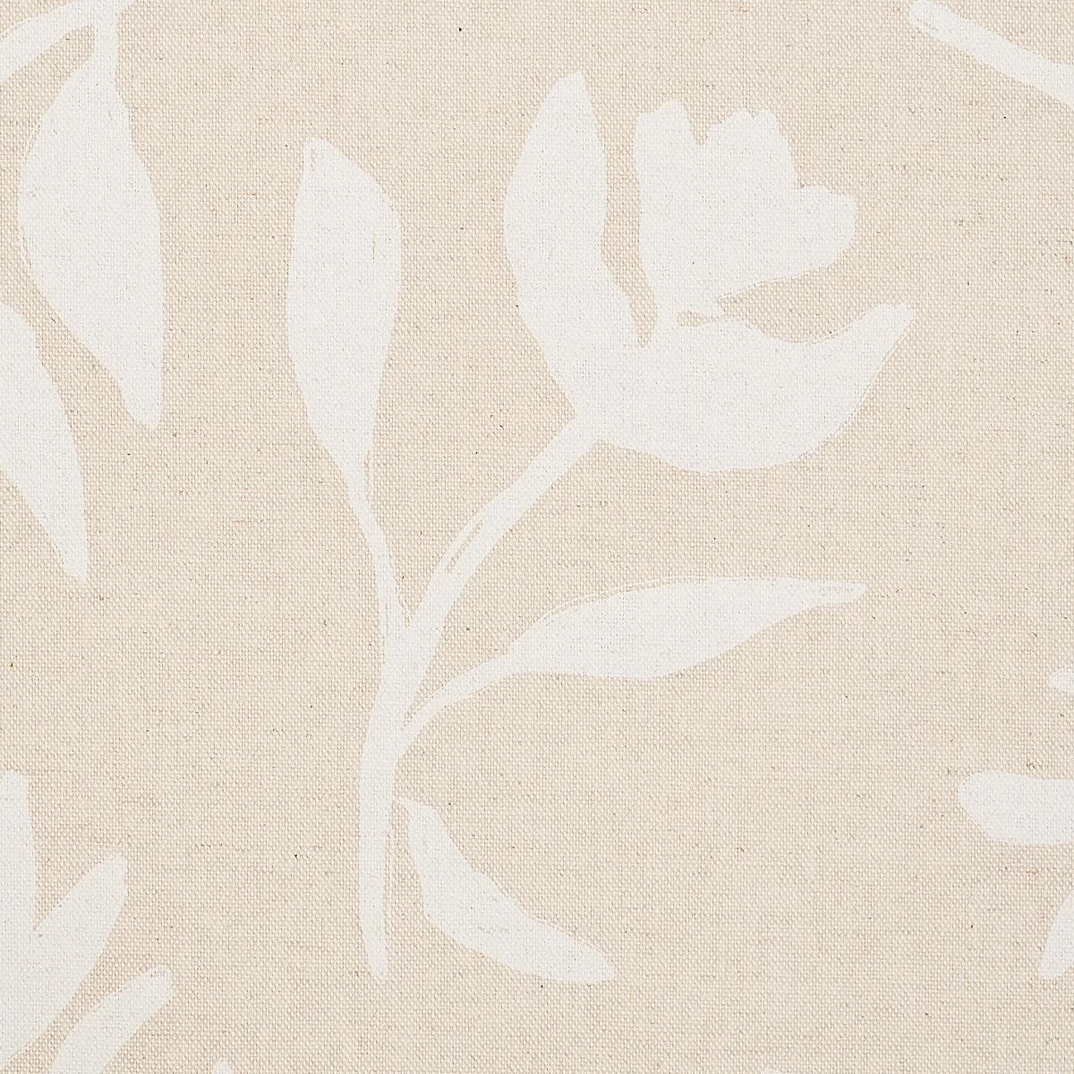 Schumacher 180012 Laurel White On Unbleached fabric swatch