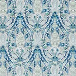 Schumacher 177671 Layla Paisley Blue & Green fabric swatch