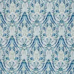 Schumacher 177671 Layla Paisley Blue & Green fabric swatch