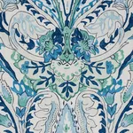 Schumacher 177671 Layla Paisley Blue & Green fabric swatch