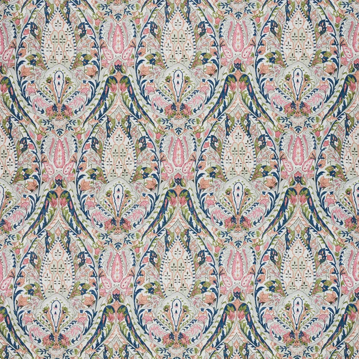 Schumacher 177670 Layla Paisley Multi fabric swatch