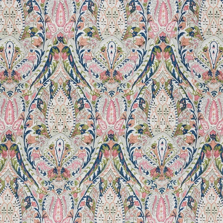 Schumacher 177670 Layla Paisley Multi fabric swatch