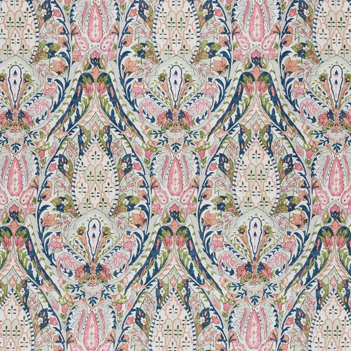 Schumacher 177671 Layla Paisley Blue & Green Fabric
