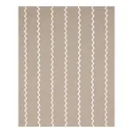 Schumacher 82220 Lazare Appliqué Ivory On Natural fabric swatch
