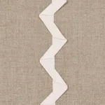 Schumacher 82220 Lazare Appliqué Ivory On Natural fabric swatch