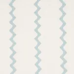 Schumacher 82221 Lazare Appliqué Sky On Ivory fabric swatch