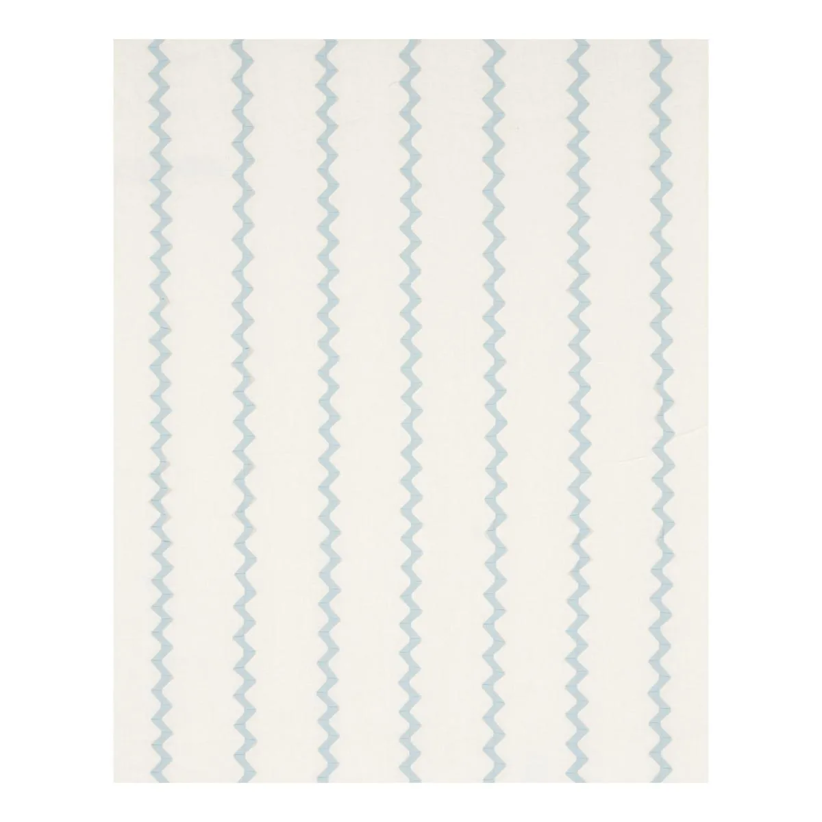 Schumacher 82221 Lazare Appliqué Sky On Ivory fabric swatch