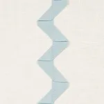 Schumacher 82221 Lazare Appliqué Sky On Ivory fabric swatch