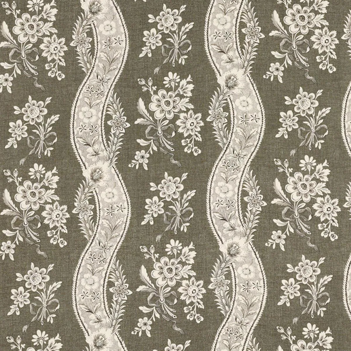 Schumacher 175983 Le Castellet Brun fabric swatch